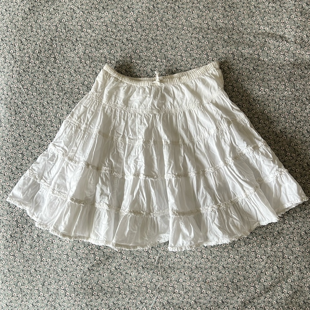 Mini Boden 5-6 years white cotton skirt